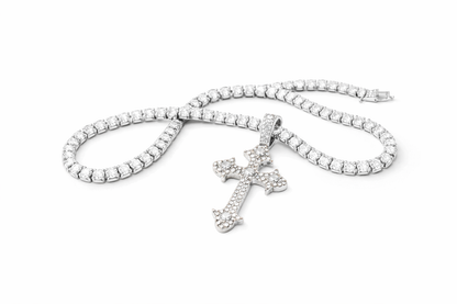 Tennis Chain Cross Combo Set