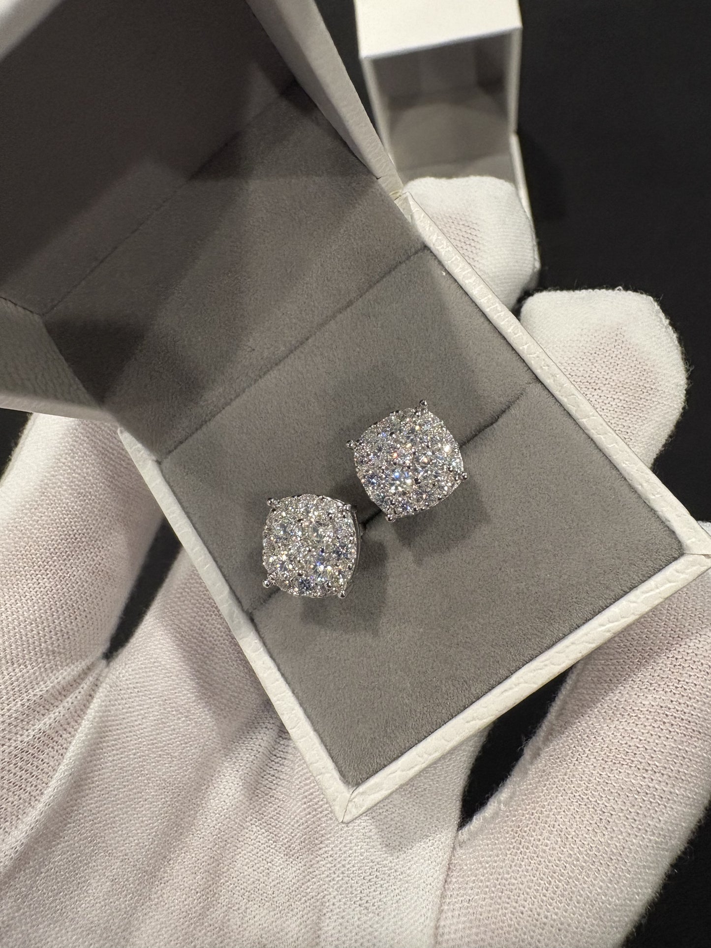 Square Cluster Earrings
