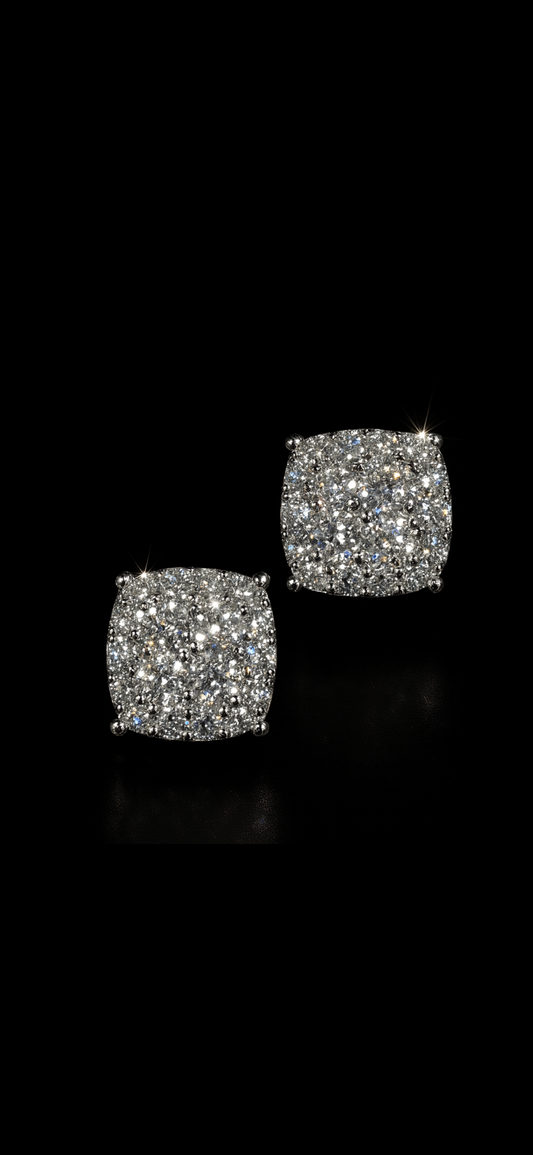 Square Cluster Earrings